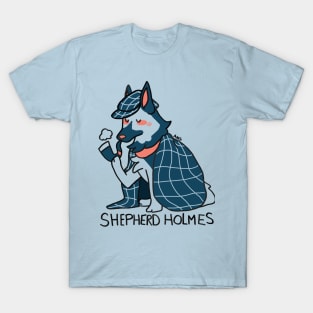 Shepherd Holmes - Blue Dog Literature Pun T-Shirt